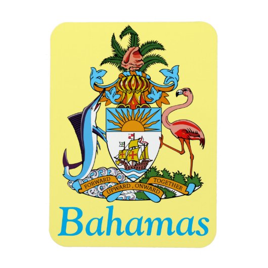 Bahama's met wapen (Caribisch paradijs) Magneet (Verticaal)