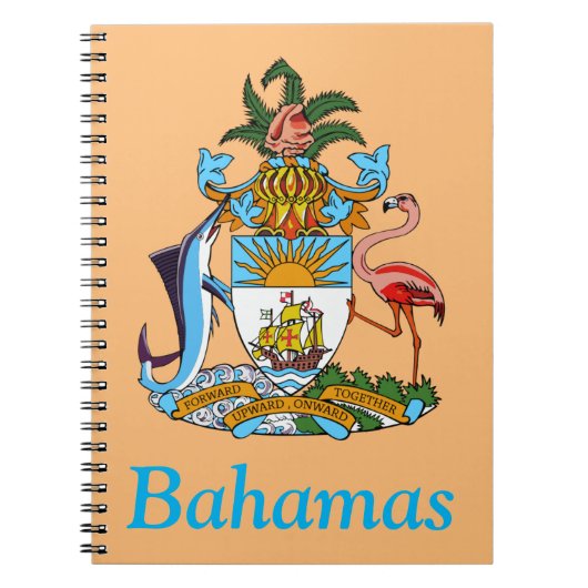 Bahama's met wapen (Caribisch paradijs) Notitieboek (Voorkant)