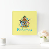 Bahama's met wapen (Caribisch paradijs) Vierkante Klok (Huis)