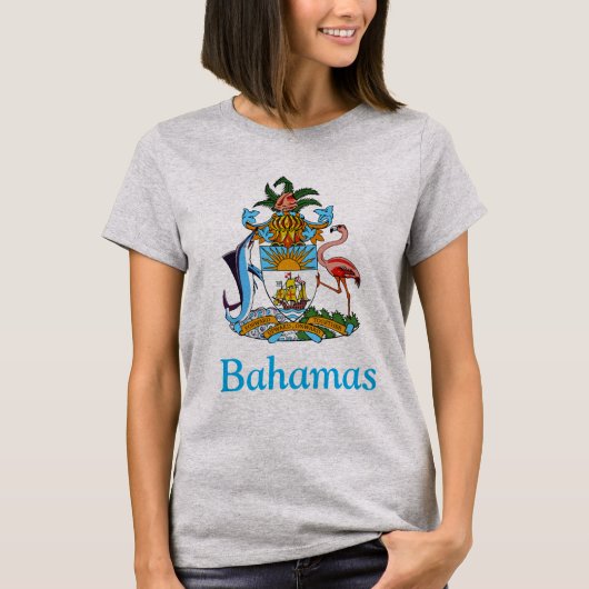 Bahama's met Wapen (Eiland Paradijs) T-shirt (Voorkant)