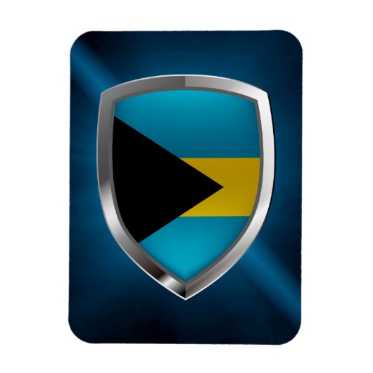 Bahamas Mettalic Emblem Magneet (Verticaal)
