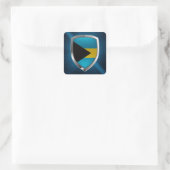 Bahamas Mettalic Emblem Vierkante Sticker (Tas)