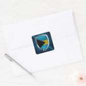 Bahamas Mettalic Emblem Vierkante Sticker (Envelop)