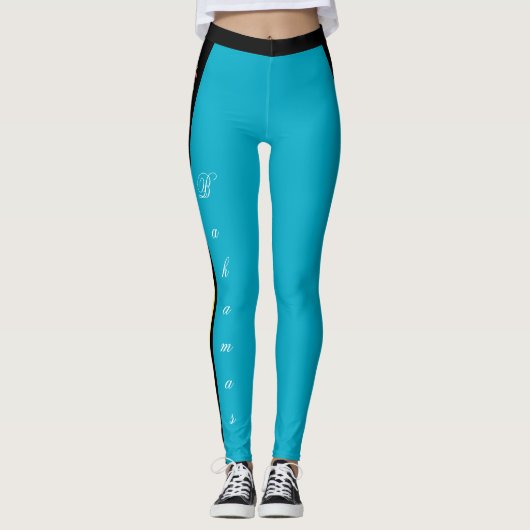 Bahama's mode leggings, Bahama's Vlag / sport Leggings (Voorkant)
