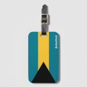 Bahamas National Flag Patriotic Bagagelabel (Voorkant (verticaal))
