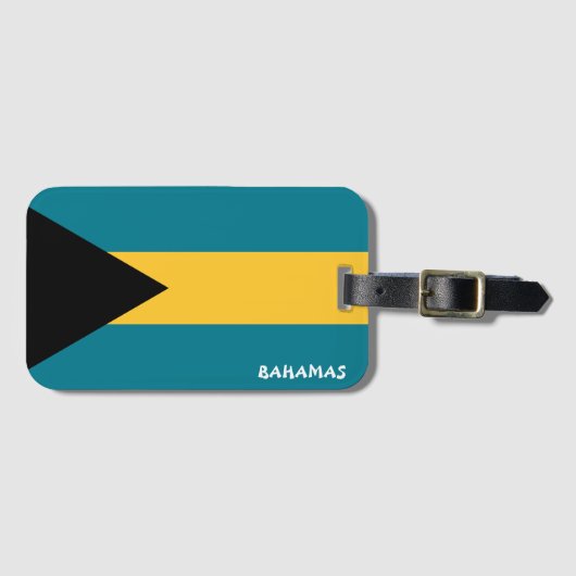 Bahamas National Flag Patriotic Bagagelabel (Voorkant (horizontaal))