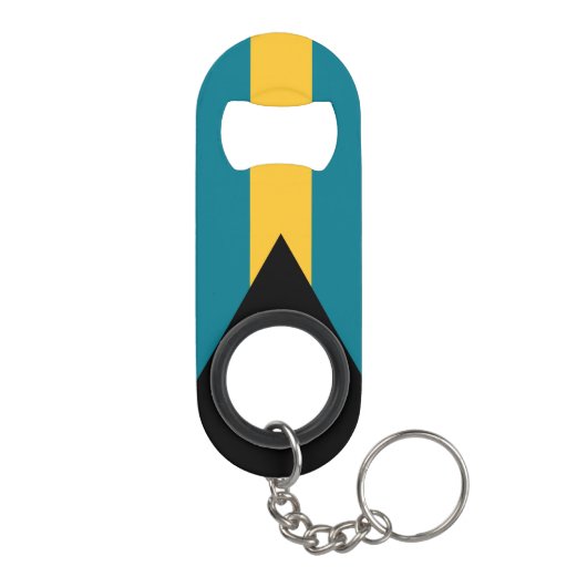 Bahamas National Flag Patriotic Mini Flessenopener (Achterkant)
