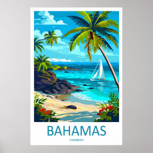 Bahamas Nationale Reis Park Ski Poster Vintage