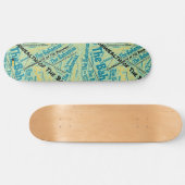 Bahamas Nationale Trots Wordcloud Skateboard (Horizontaal)