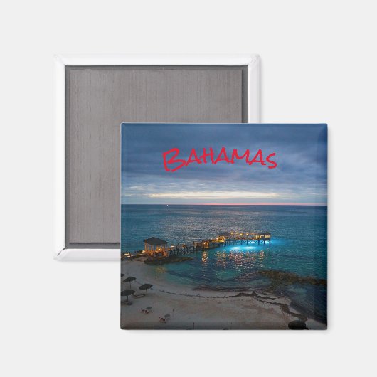 Bahamas Night Island Magneet (Voorkant / Achterkant)