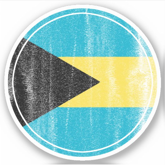 Bahama's Onafhankelijkheidsvlag Bahamaanse Sticker (Voorkant)