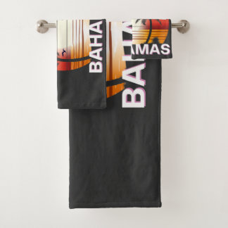 Bahamas Palm Trees Summer Beach Bad Handdoek
