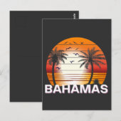 Bahamas  Palm Trees Summer Beach Briefkaart (Voorkant / Achterkant)