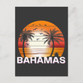 Bahamas Palm Trees Summer Beach Briefkaart (Voorkant)