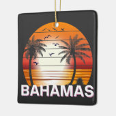 Bahamas Palm Trees Summer Beach Keramisch Ornament (Links)