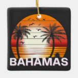 Bahamas  Palm Trees Summer Beach Keramisch Ornament<br><div class="desc">Verbazingwekkend  Bahamasontwerp voor strandliefhebbers in de zomer.</div>