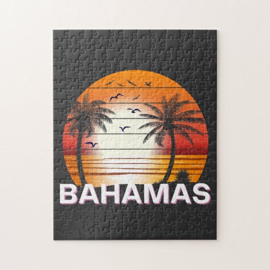 Bahamas  Palm Trees Summer Beach Legpuzzel (Verticaal)