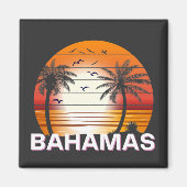 Bahamas  Palm Trees Summer Beach Magneet (Voorkant)