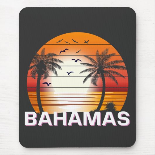 Bahamas  Palm Trees Summer Beach Muismat (Voorkant)