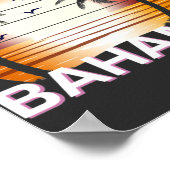 Bahamas  Palm Trees Summer Beach Poster (Hoek)