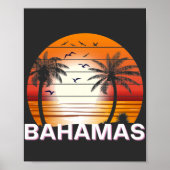 Bahamas Palm Trees Summer Beach Poster (Voorkant)