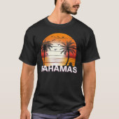 Bahamas  Palm Trees Summer Beach T-shirt (Voorkant)