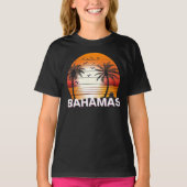 Bahamas  Palm Trees Summer Beach T-shirt (Voorkant)
