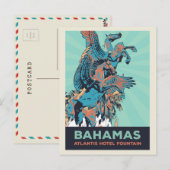 Bahamas Paradise Island, Atlantis resort fontain Briefkaart (Voorkant / Achterkant)