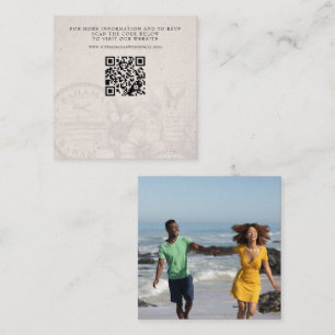 Bahamas Passport Wedding QR Informatiekaartje