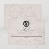 Bahamas Passport Wedding RSVP Kaartje (Voorkant / Achterkant)