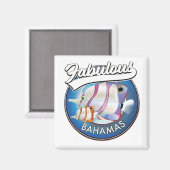 Bahamas prachtig logo magneet (Voorkant / Achterkant)