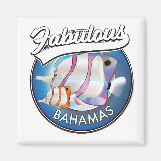 Bahamas prachtig logo magneet (Voorkant)