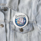 Bahamas prachtig logo  ronde button 7,6 cm (In situ)