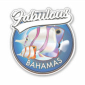 Bahamas prachtig logo  sticker (Voorkant)