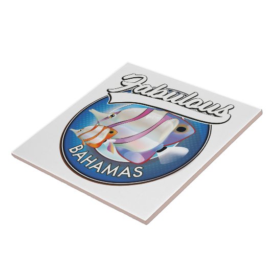 Bahamas prachtig logo tegeltje (Zijkant)
