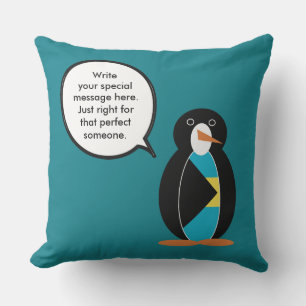 Bahamas pratende mevrouw pinguïn  buitenkussen