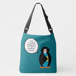Bahamas pratende mevrouw pinguïn crossbody tas