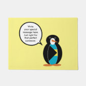 Bahamas pratende mevrouw pinguïn deurmat (Voorkant)