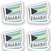 Bahama's Pride X Vlag Sticker (Voorkant)