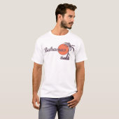 Bahamas Retro Tourist Palm T-shirt (Voorkant volledig)