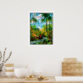 Bahama's, rijden door oerwoud, , reizen poster (Keuken)