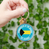 Bahamas Rond Embleem Sleutelhanger (Hand)