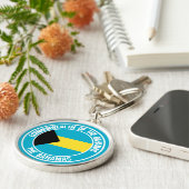 Bahamas Rond Embleem Sleutelhanger (Zijkant)