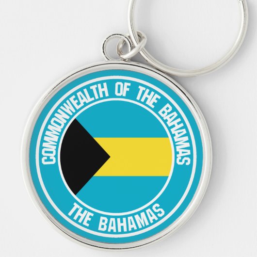 Bahamas Rond Embleem Sleutelhanger (Voorkant)
