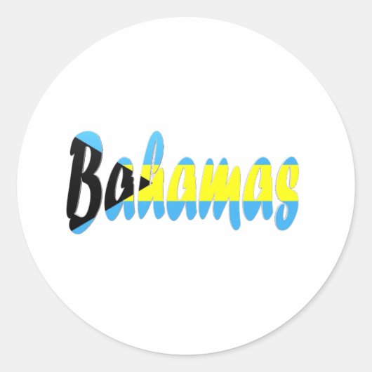 Bahamas Ronde Sticker (Voorkant)