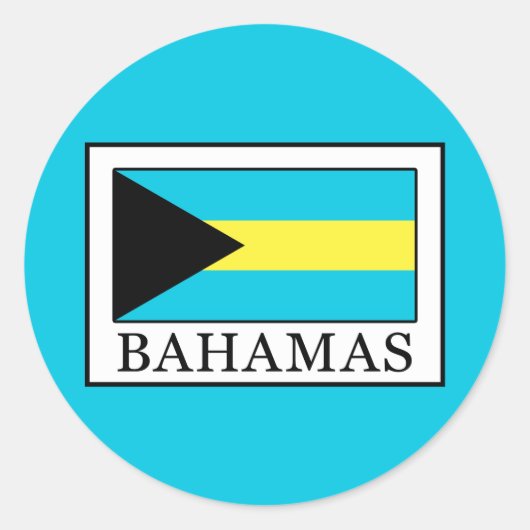 Bahamas Ronde Sticker (Voorkant)