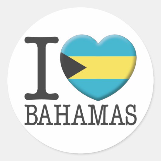 Bahamas Ronde Sticker (Voorkant)