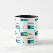 Bahamas Roots Pattern Mug | Caribbean Flag Mok (Midden)