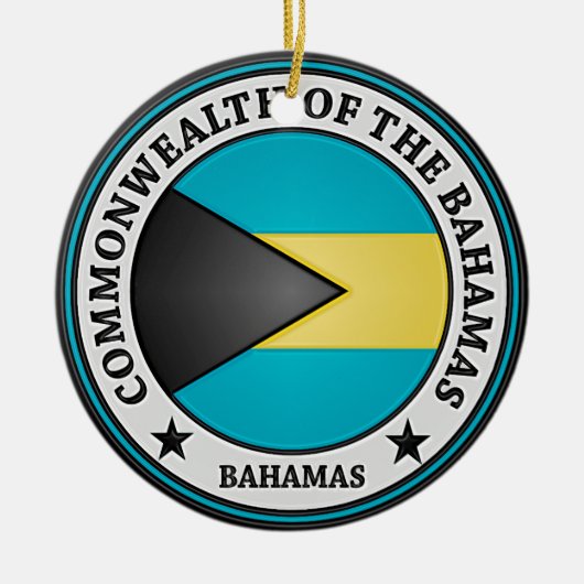 Bahamas Round Emblem Keramisch Ornament (Voorkant)