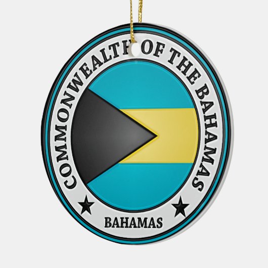 Bahamas Round Emblem Keramisch Ornament (Links)